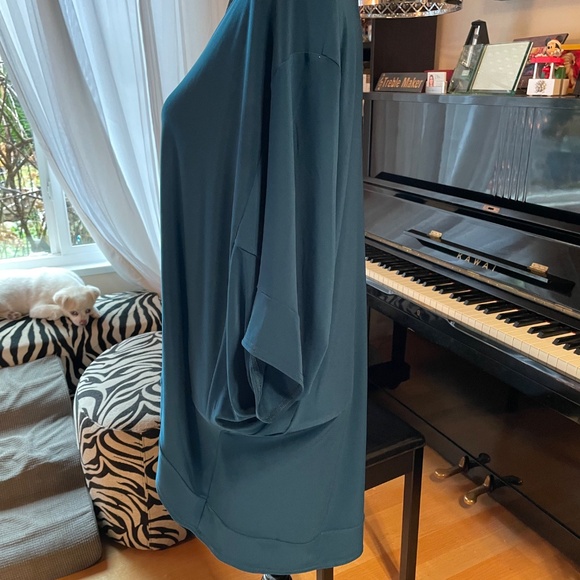 Sympli V-Neck Dolman Top Turquoise - Picture 2 of 4